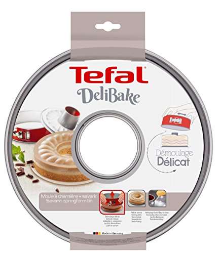 Tefal Delibake J16428 - Molde para tartas y bizcochos - Diámetro: 27cm - Desmontable - Antiadherente