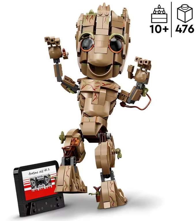 Kit de construcción LEGO Marvel 76217 Yo Soy Groot; modelo coleccionable de Bebé Groot [PRECIO PRIMERA COMPRA 26€]