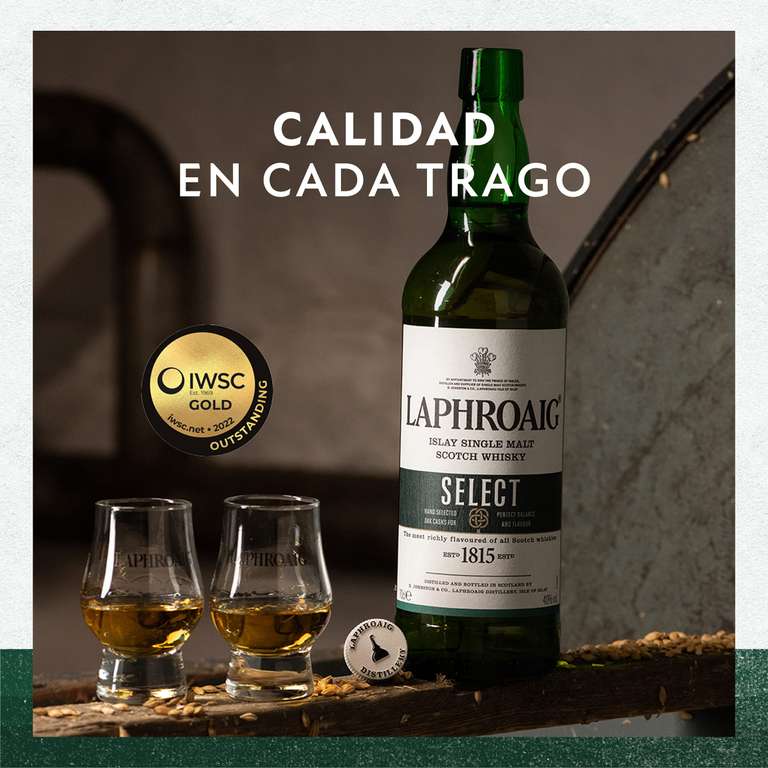 Laphroaig Select Single Malt Whisky Escoces Ahumado 40%, 700ml