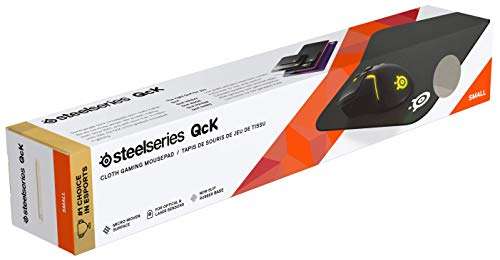 SteelSeries QcK Mini - Alfombrilla de ratón Optimizada para sensores de juegos - Tamaño S (250mm x 210mm x 2mm)