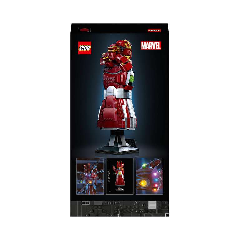 LEGO Marvel Nanoguantelete, Maqueta de Iron Man para Adultos, 6 Gemas del Infinito