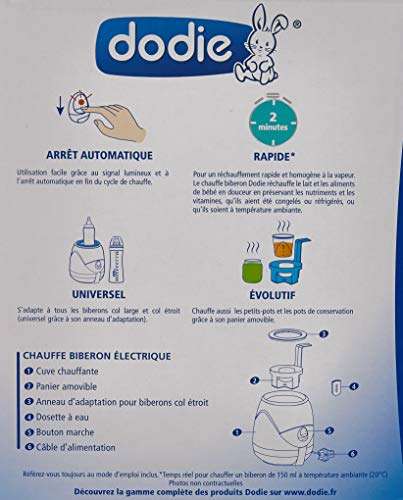 Dodie - Calienta biberones, eléctrico, compacto, talla única, azul