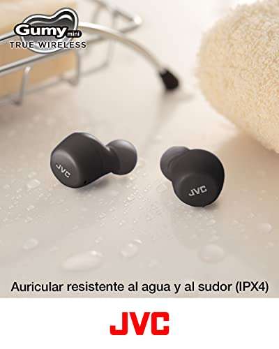 JVC Gumy Mini True Auriculares Inalámbricos, Bluetooth 5.1, ResistenciaAgua (IPX4) HA-Z55T-B