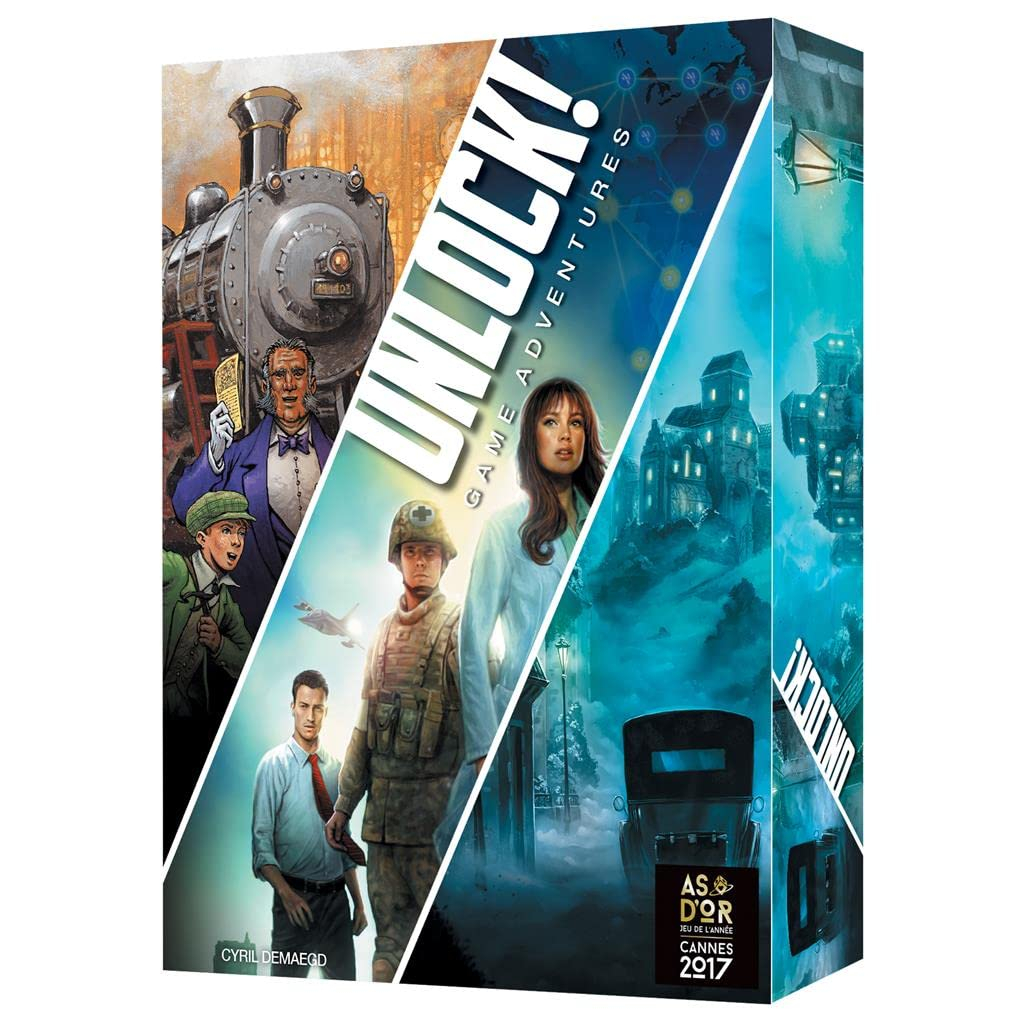 Asmodee Unlock! Game Adventures, Juego de Mesa de Escape Room Adultos y Familias.A Partir de 10 Años, 1 a 6 Jugadores,60 Minutos por Partida