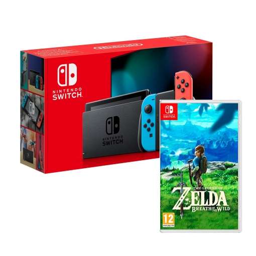 Nintendo Switch OLED Blanca/Negra + The Legend of Zelda: Breath of the Wild // Opción Nintendo Swicth Neón por 329 €