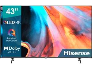 Hisense 43E7H QLED Smart TV, 43 pulgadas - 4K Quantum Dot, UHD, Dolby Vision, HDR, Alexa Built-in, Bluetooth, Disney+, Netflix, Youtube.