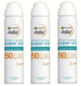 3x Garnier Delial Sensitive Advanced - Bruma Facial Hidratante Protector Solar IP50+  - sprays y rocíos ,75 ml [4'53€/ud]