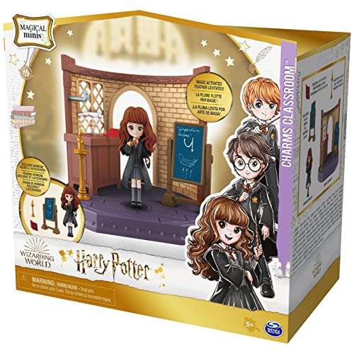 Harry Potter Magical Minis - Set Aula de Encantamientos con 1 muñeca Hermione Granger Exclusiva 8 cm y 3 Accesorios