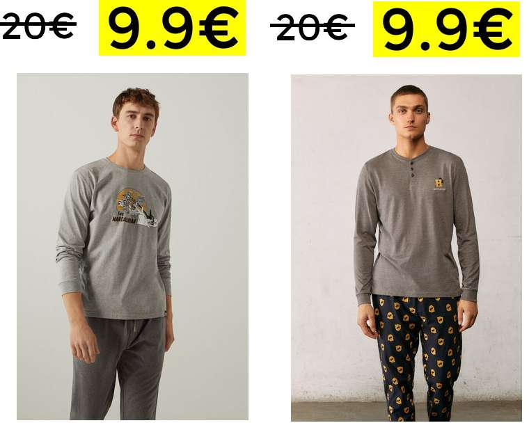 Pijamas hombre Springfield 9.9€ + 10% descuento al comprar 2, al comprar 3 » Chollometro