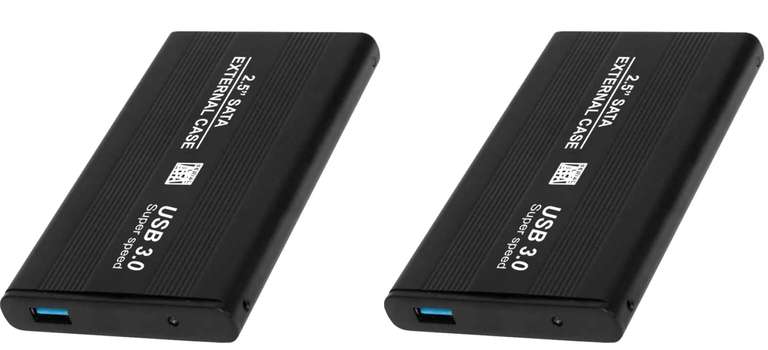 2x Carcasas para Disco Duro Externo 2.5'' USB 3.0 Funda Cuero