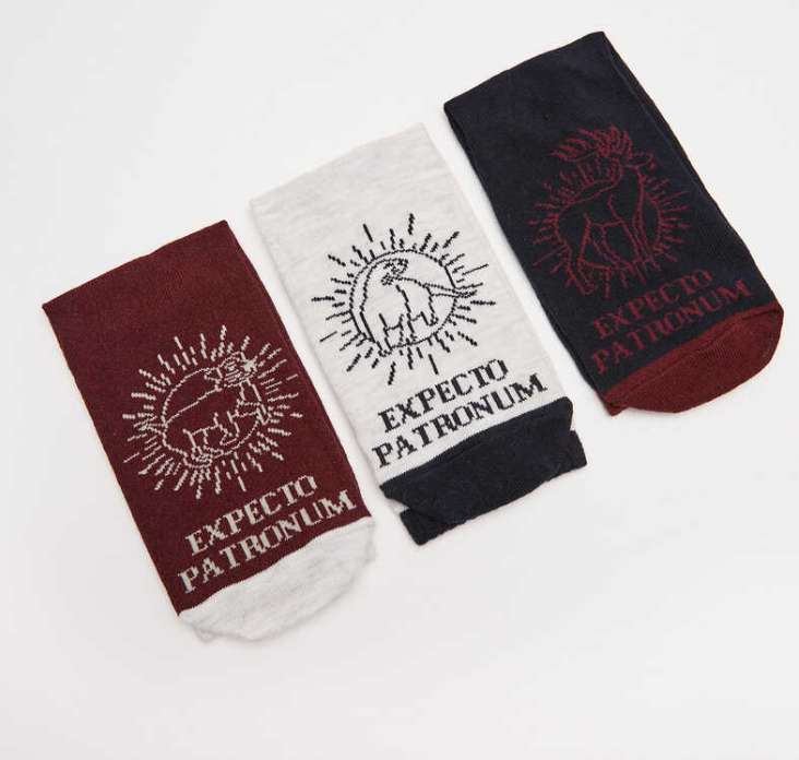 Pack 3 calcetines cortos algodón Harry Potter