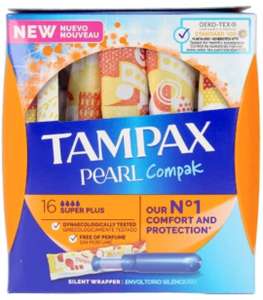 Tampax Compak Pearl Super Plus, 16 Unidades