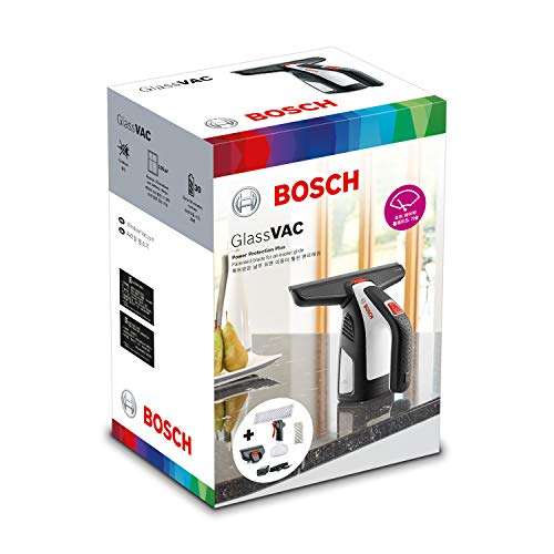 Bosch Home and Garden GlassVAC - Limpiador de cristales a batería con accesorios (3.6 V, 2.0 Ah, batería incluida), 699 grams, Multicolor
