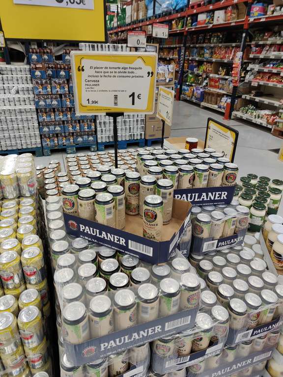 Cerveza Paulaner lata 50cl a 1€ si te llevas más de dos unidades!!