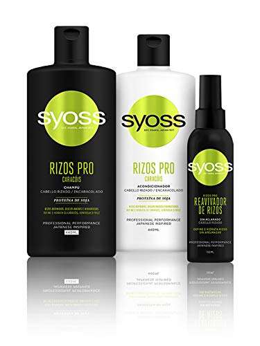 Syoss Rizos Pro Champú cabello rizado y ondulado (6 x 440 ml), ingredientes naturales, efecto anti frizz, apto método curly [Unidad 2'27€]