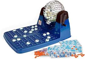 Bingo Lotería automática XXXL con 72 cartones y 90 Bolas imborrables, 30 x 42 x 23 cm, Incluye fichas de Juego, Multicolor