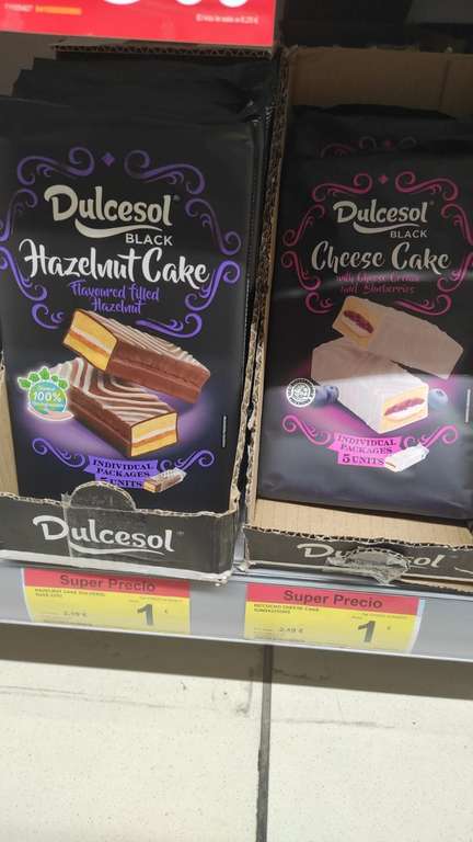 Dulcesol Hazelnut cake y cheese cake en el Carrefour los prados