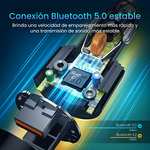 Transmisor FM Bluetooth V5.0 actualizado para automóvil, QC3.0 y LED retroiluminado Adaptador inalámbrico de Radio FM Bluetooth