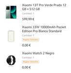 Xiaomi 13T Pro [12GB 512GB] + Xiaomi Watch 2 + Xiaomi 33W 10000mAh Pocket Edition Pro (384€ con Mi Points) *Estudiantes