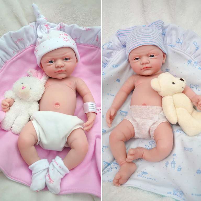 Muñeca De Silicona Realista De 5 Pulgadas - Bebé Sonriente Con Ojos Cerrados, Incluye Ropa Y Accesorios