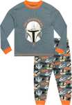 Pijama Infantil Star Wars The Mandalorian de Manga Larga Azul