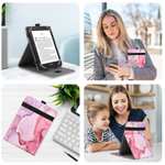 Funda Protectora Universal para Kindle Paperwhite Kobo eReader de 6 Pulgadas,Compatible con BQ Kobo Kindle Sony Pocketook Tolino-Marble Pink