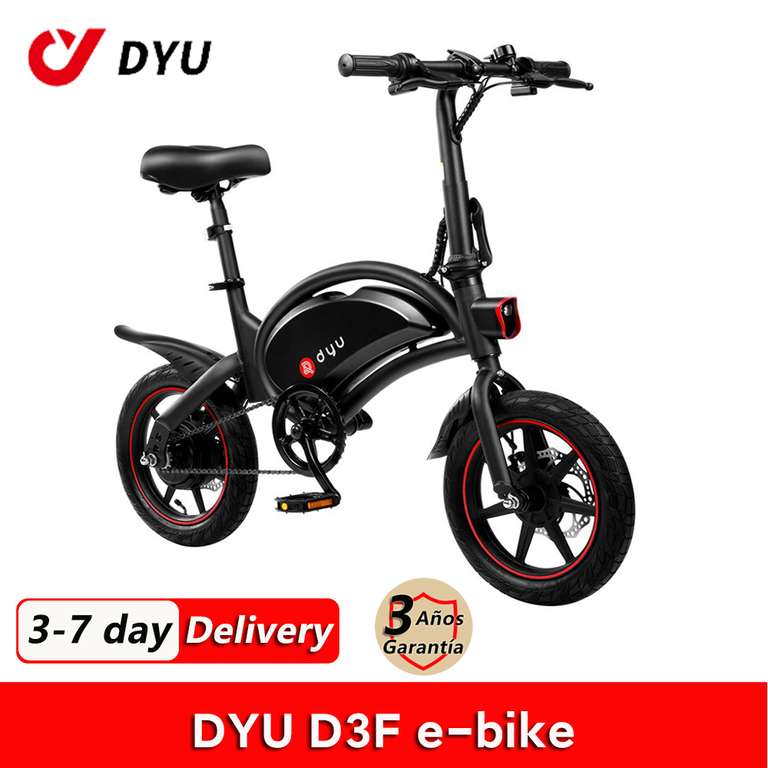 DYU D3F Mini bicicleta eléctrica plegable de 14 pulgadas (desde España)
