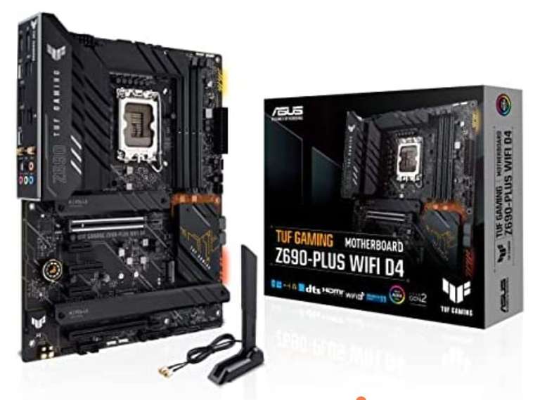 ASUS TUF GAMING Z690-PLUS WIFI D4 - Placa base Gaming LGA 1700 ATX (PCIe 5.0, RAM DDR4, cuatro M.2, Intel Wi-Fi 6...)