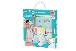 Bébé Confort - Juego de juguetes de baño para bebé Elidou el Elefante, Libro y puzzle de baño