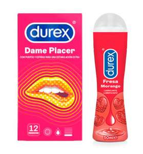 Preservativos Durex dame placer + 50ml lubricante de fresa