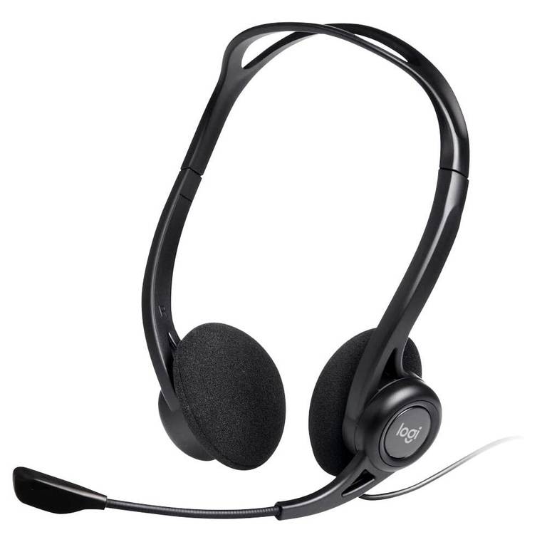 Logitech 960 Auriculares con Cable, Sonido Estéreo con Micrófono con Supresión de Ruido