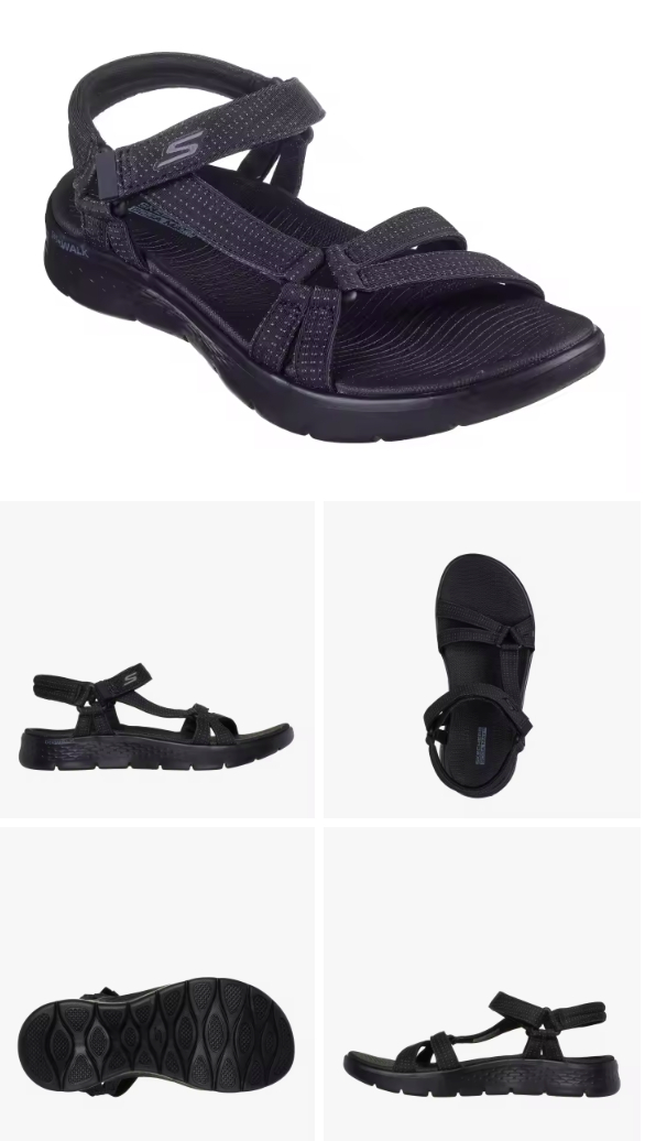 Skechers Sandalias Go Walk Flex Sandal Negras.