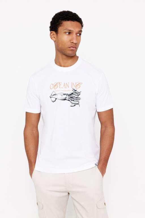 Camiseta gráfica calamar/pulpo