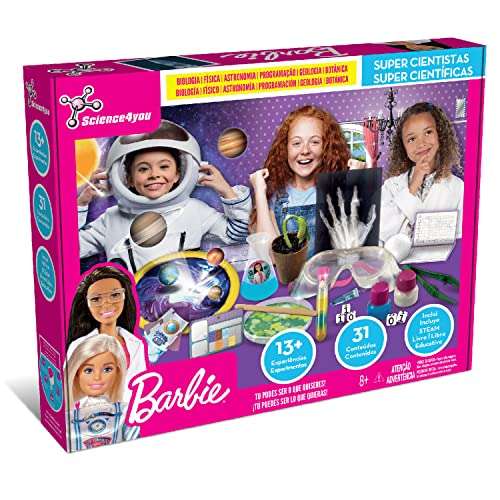 Super Cientistas Barbie Style - Kit de Manualidades para Niñas con Juegos Educativos 8+ años - Juguetes Cientificos con 13 Experimentos