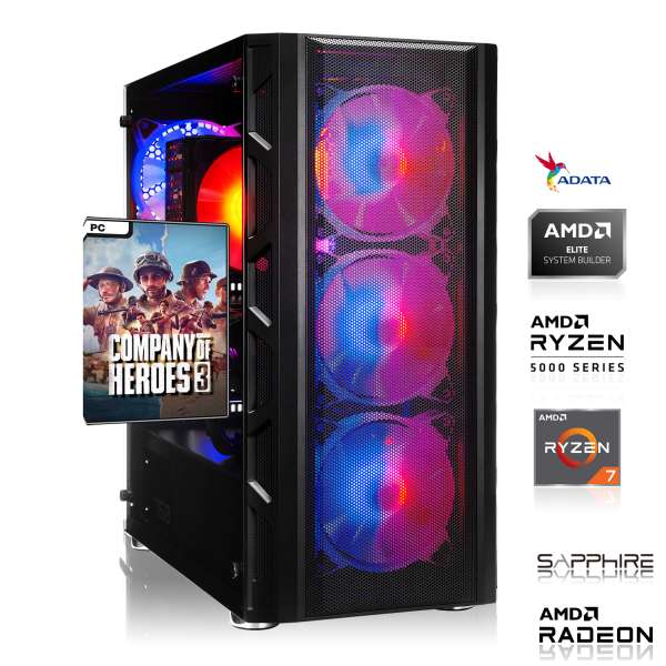 GAMING PC | AMD Ryzen 7 5800X 8x3.80GHz | 16GB DDR4 | RX 7900 XT 20GB | 512GB M.2 SSD | Gigabyte B550 Gaming X V2 | be quiet! - 850W