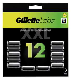 Gillette Labs 12x Cuchillas de Afeitar para Maquinilla de Afeitar