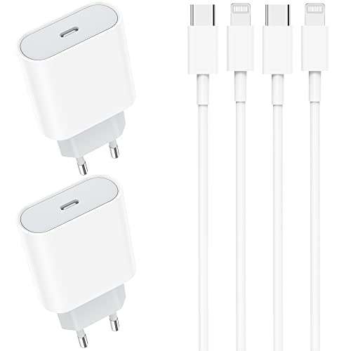 20W 4-Pack Cargador iPhone Carga Rapida con 2M Cable para iPhone »  Chollometro
