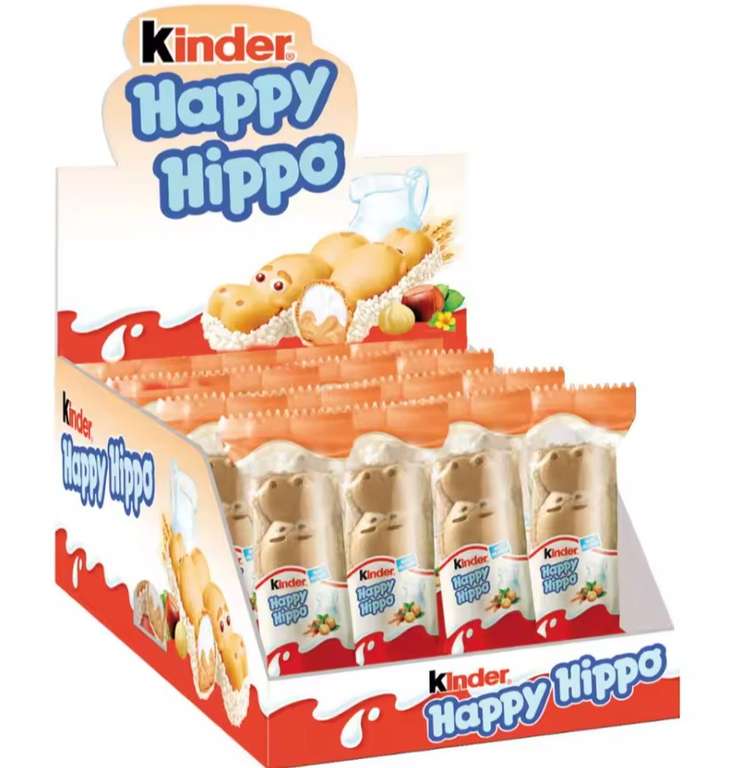 BARRITAS KINDER HAPPY HIPPO - Caja de 28 barritas. [PRECIO PRIMERA COMPRA 8,99€]