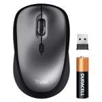 Ratón inalámbrico silencioso Trust TM-101 Eco (83% plástico reciclado, 800-1600 DPI, Incluye pila Duracell)