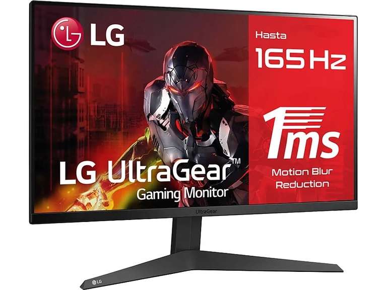 Monitor gaming - LG 24GQ50F-B, 23.8", Full-HD, 1ms, 165Hz, HDMI, DisplayPort, , Negro