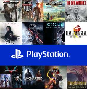 Tomb Raider, Sleeping Dogs, Devil May Cry+Vergil, Uncharted, Nioh, Blasphemous, Ni no Kuni, The Evil Within, A Plague Tale, Final Fantasy