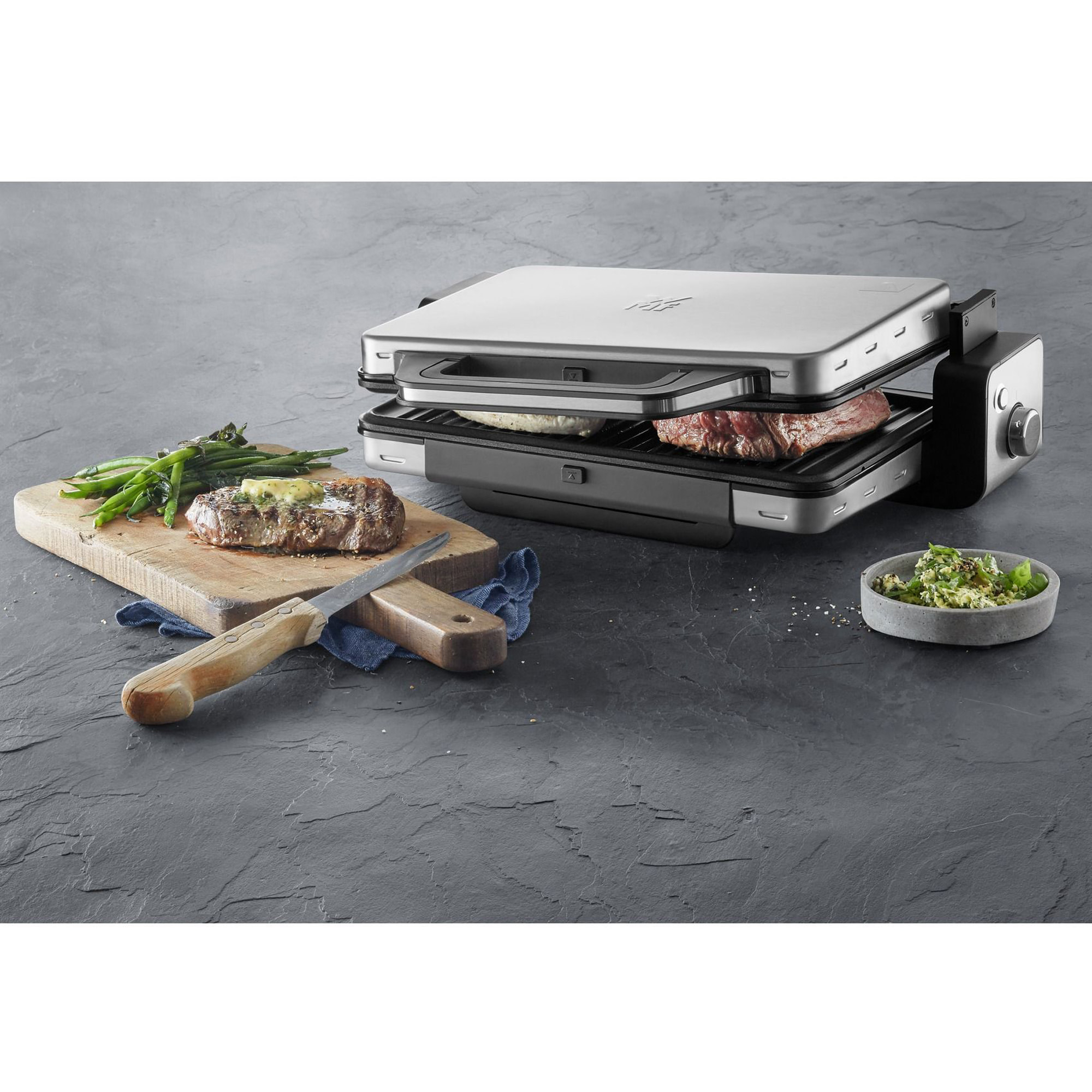 WMF SDA - Contact Grill 2 En 1 Lono - Cromargan Mate - 32x42x11,4 cm
