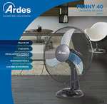 ARDES | AR5AM40 Ventilador de Mesa Ardes 40 cm Penny 3 Aspas Oscilatorias con Inclinación Regulable Ventilador Ardes 3 Velocidad Silencioso