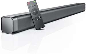 Barra de Sonido 2.0 para TV 120 dB, Altavoces Bluetooth 5.0 DSP con Sonido Envolvente, con AUX, USB, Óptica para Cine en Casa