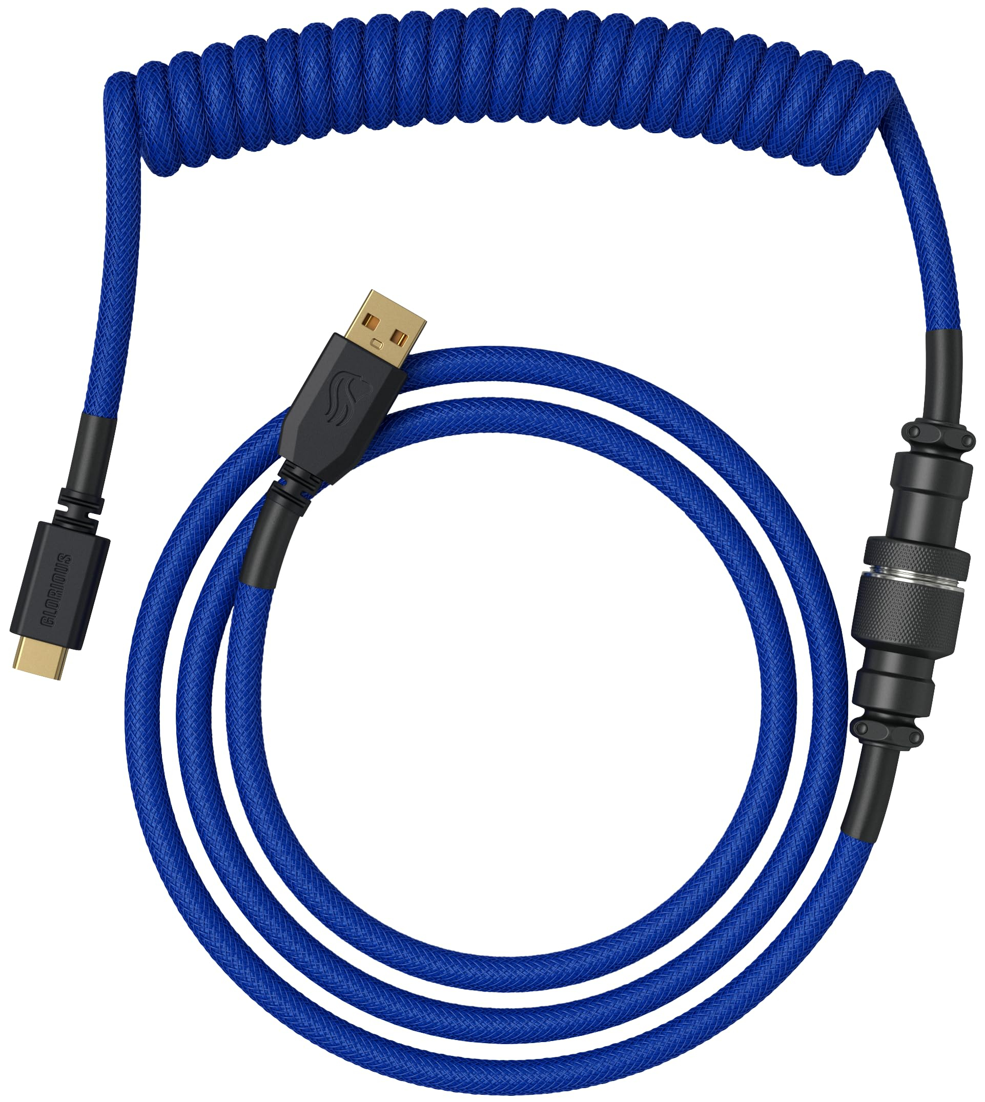 GLORIOUS Cable Espiral Premium Trenzado para Teclados USB-C