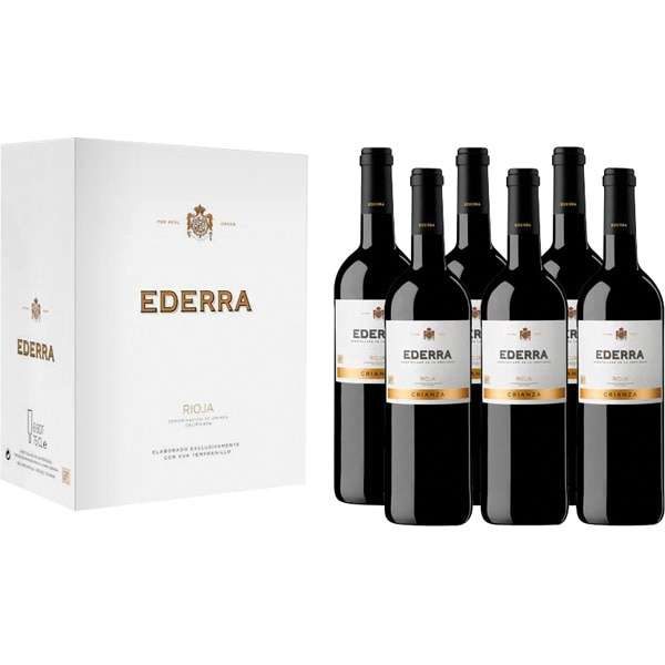 EDERRA Vino tinto crianza DOCa Rioja caja 6 botellas