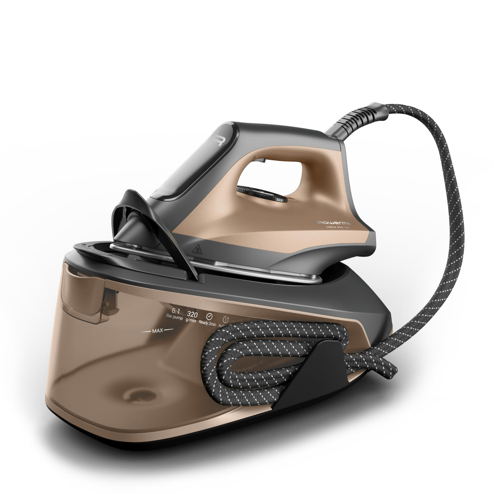 Centro de planchado Rowenta Force Pro 300, 2400 W, 110 g/min de vapor, Golpe 320 g/min, 6,1 bar, Planchado rápido y eficiente, VR5432F0