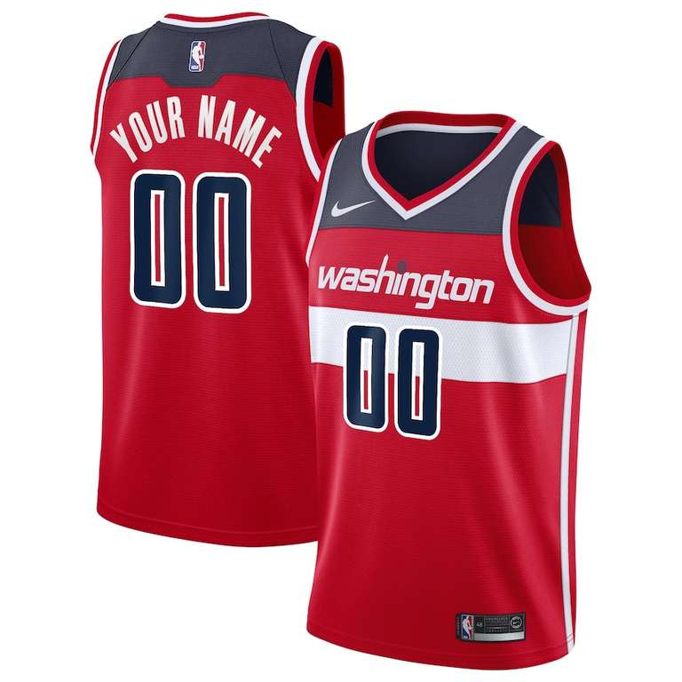 Washington Wizards Nike Icon Edition Swingman Jersey - Red - Custom - Mens