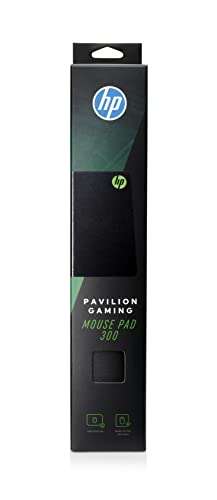 HP Pavilion 300 Alfombrilla de Ratón Gaming - (2mm de Grosor, Textura Antideshilachados, Rendimiento Óptimo), Color Negra y Verde