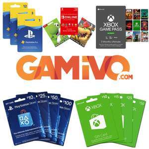 GAMIVO -10%, PSN 50€ a 38€, Nintendo [Individual14€ o Familiar 25€], XBOX [50€ a 41€, Game Pass 3m a 23€, 12m a 40€], God of War 31€
